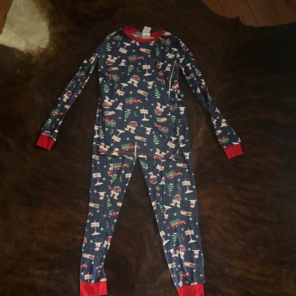 Jellyfish Kids Boys North Pole Christmas Pajamas Size 12